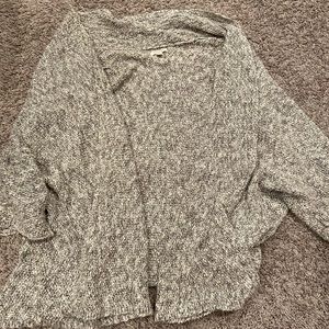 grey cardigan